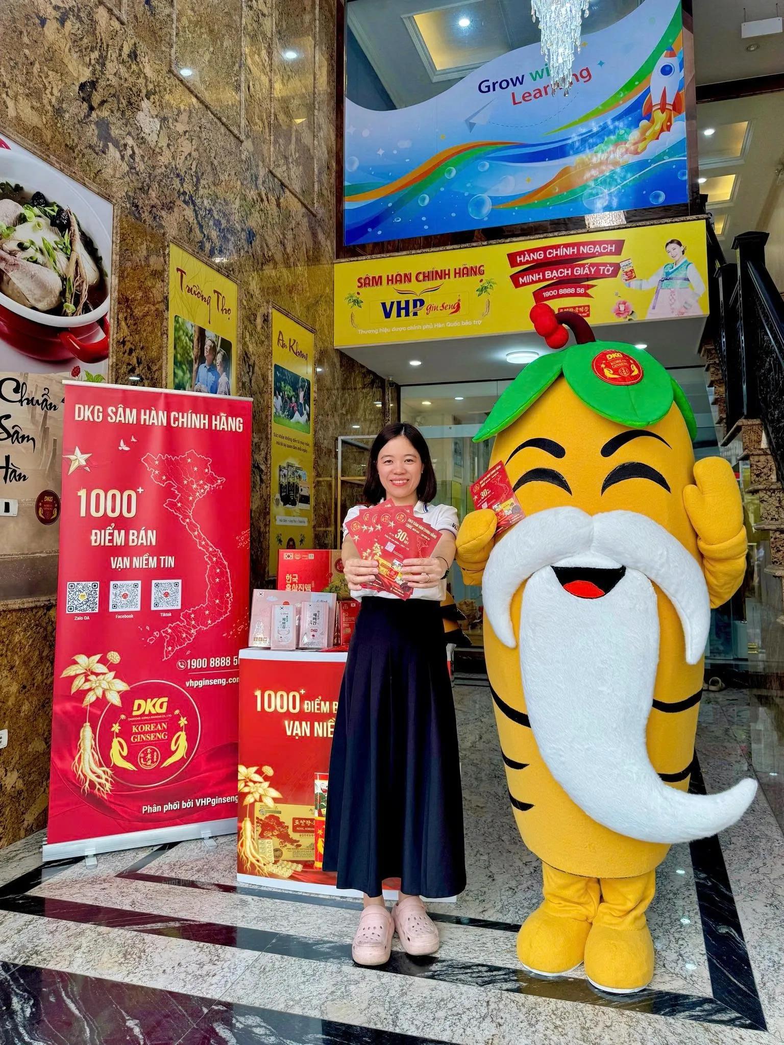 Mascot Nhân Sâm DKG - ảnh thực tế