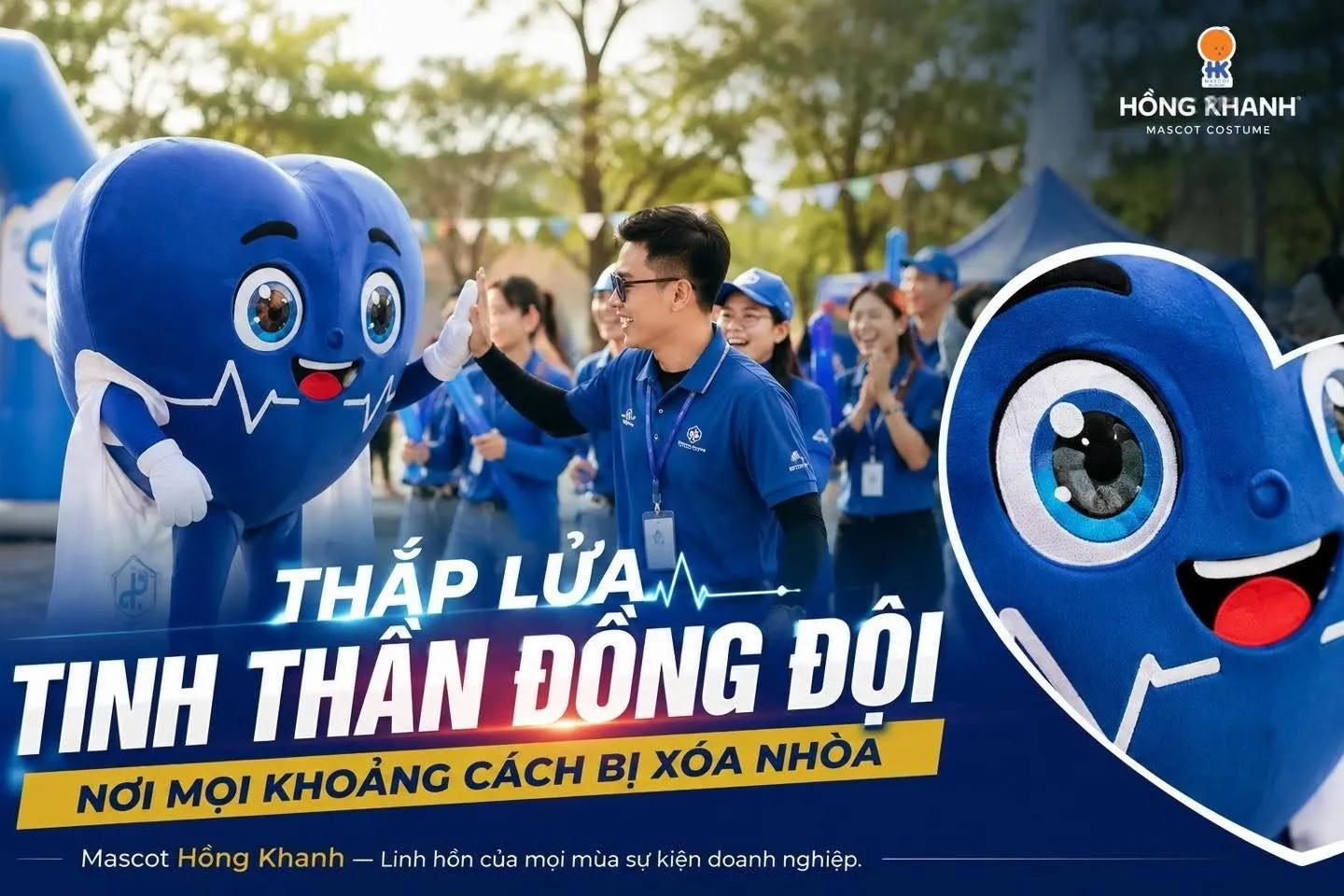 Mascot Trái tim Pharbaco - ảnh thực tế