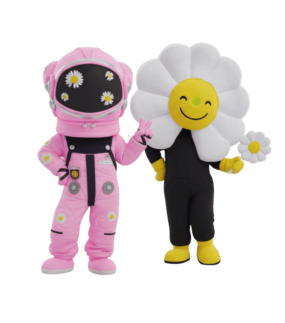 Mascot Bông Cúc và Phi Hành Gia